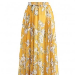 Yellow maxi skirt